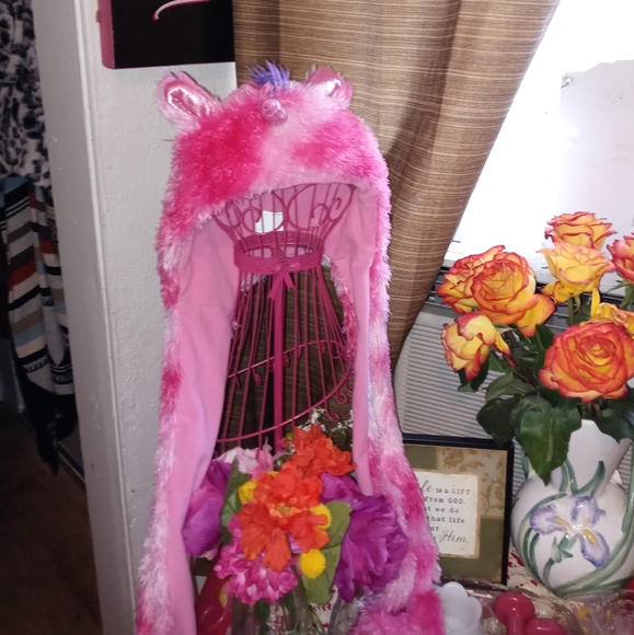 unknown Other - SOLD- Child Unicorn hat built in scarf and gloves.